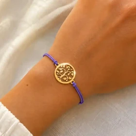 Bracelet arbre de vie sur cordon, création sur-mesure Preface Bijoux